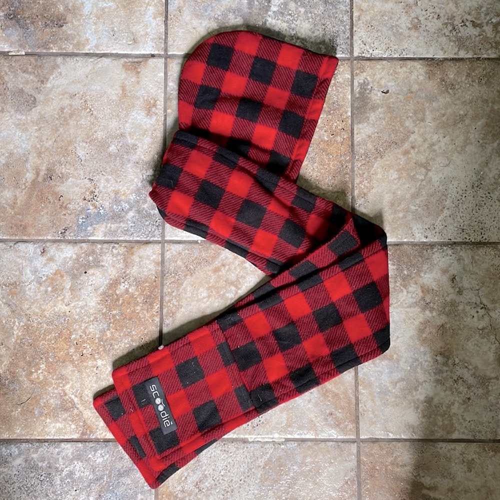 Black and red check “scoodie”